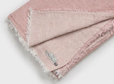 Throw - Vice Versa Crumpled Linen in Bois de Rose 55"x99"