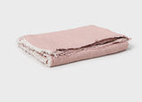 Throw - Vice Versa Crumpled Linen in Bois de Rose 55"x99"