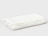 Throw - Vice Versa Crumpled Linen in Blanc / Ecru 55"x99"