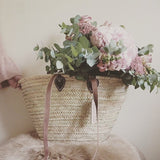 Best Straw Tote Bag Long Flat Leather Handle French Basket - french.us 2