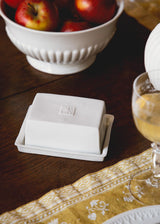 Star Butter Dish in White Porcelain Alix D. Reynis