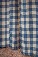 Carreaux Indigo 84A – French Indigo Check Cotton-Linen Fabric
