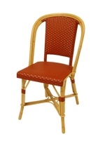 Woven Rattan Fouquet Bistro Chair Bright Brick - French inc