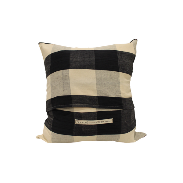 Cushion Cover B&W Large Checkered - French inc