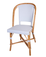 Woven Rattan Fouquet Bistro Chair Satin Baby Blue - French inc