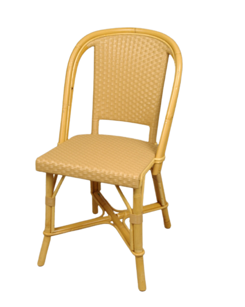 Woven Rattan Fouquet Bistro Chair Satin Peach - French inc