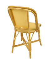 Woven Rattan Fouquet Bistro Chair Satin Ivory - French inc