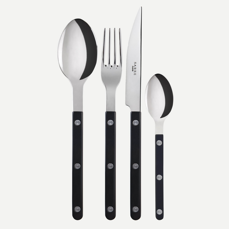 Bistrot Solid, Black 24 pieces cutlery set