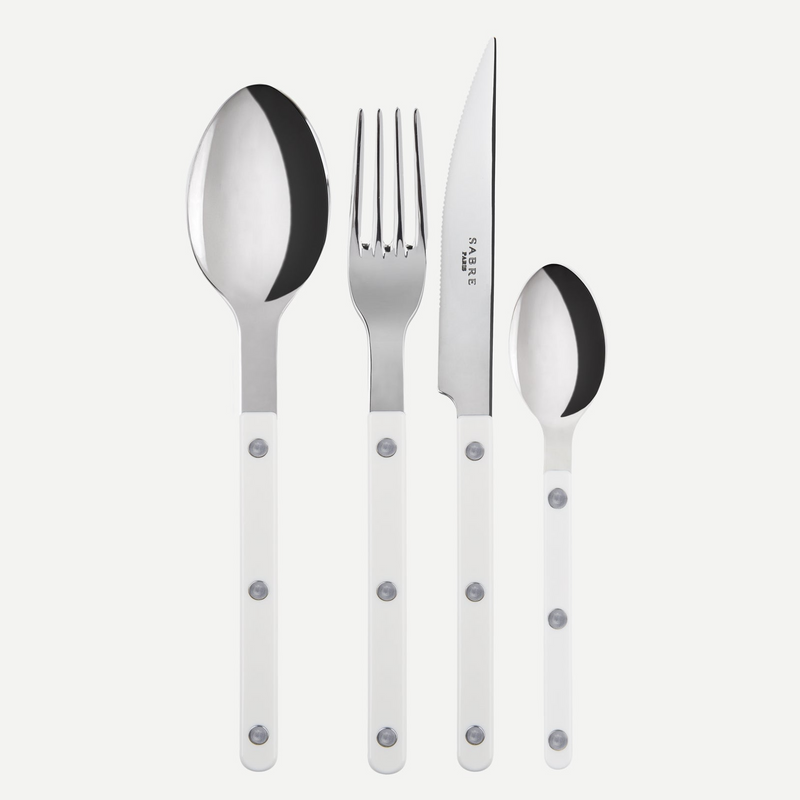 Bistrot Solid, White 24 pieces cutlery set
