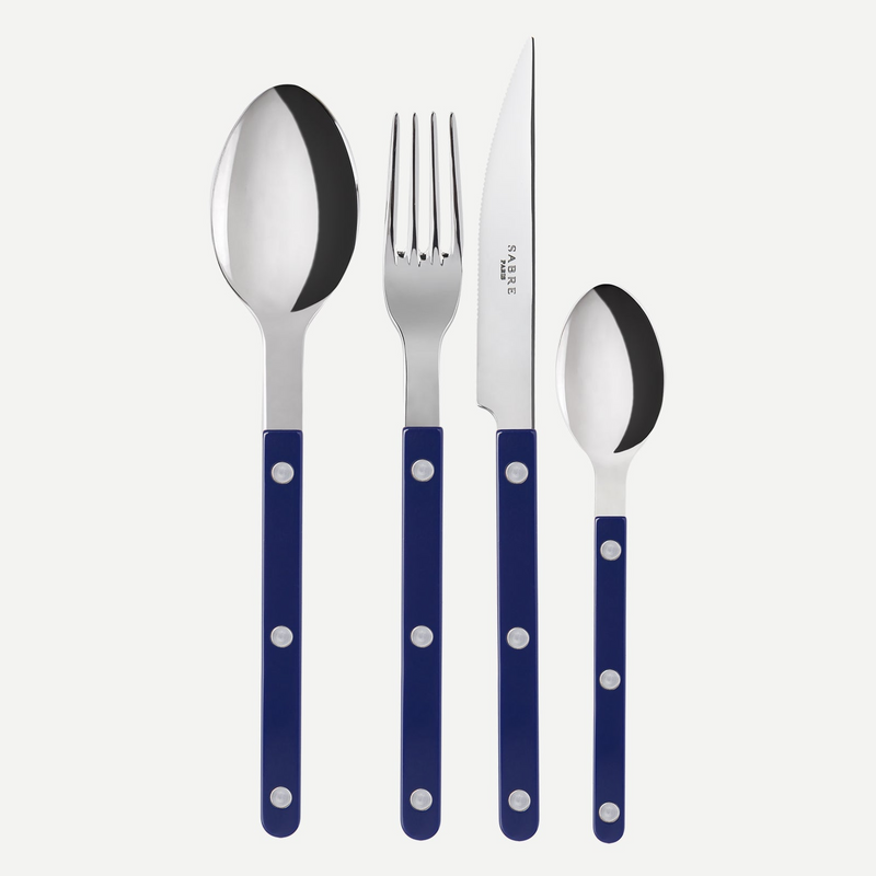 Bistrot Solid, Navy blue 24 pieces cutlery set