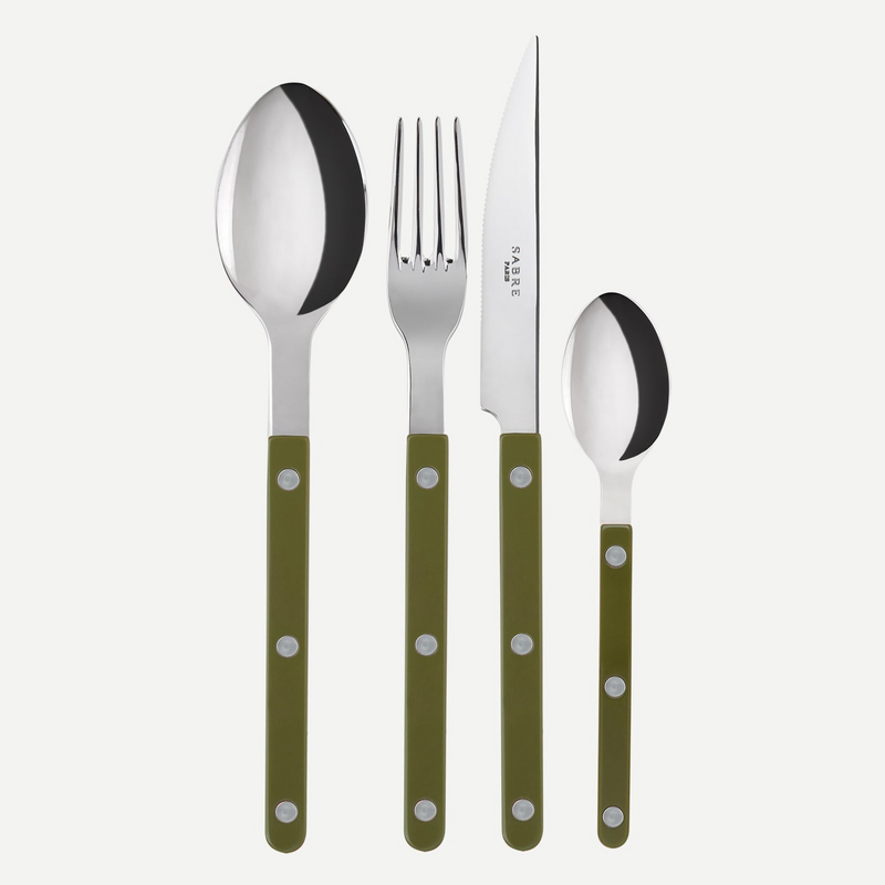 Bistrot Solid, Green fern 24 pieces cutlery set