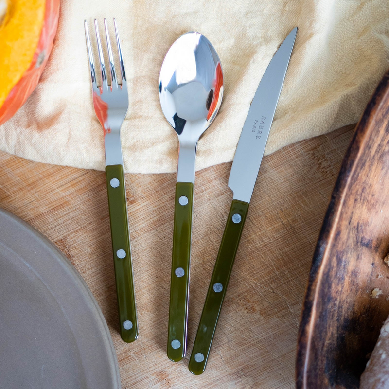 Bistrot Solid, Green fern 24 pieces cutlery set