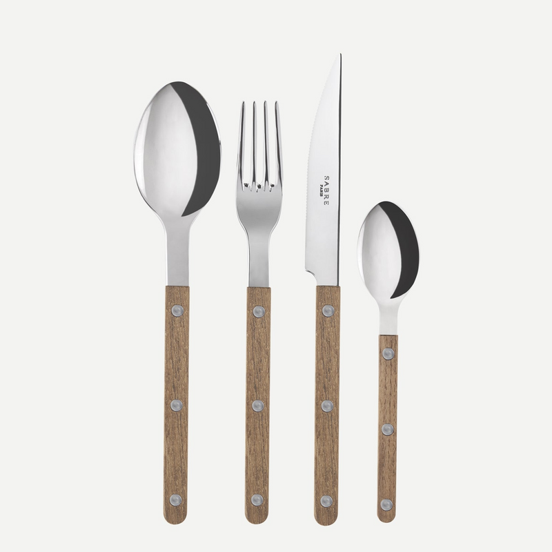 Bistrot Teak, Teak 24 pieces cutlery set