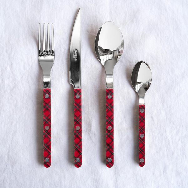 Bistrot Tartan, Red 24 pieces cutlery set