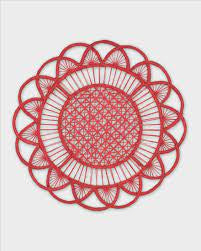 David Hicks  Red Woven Placemat
