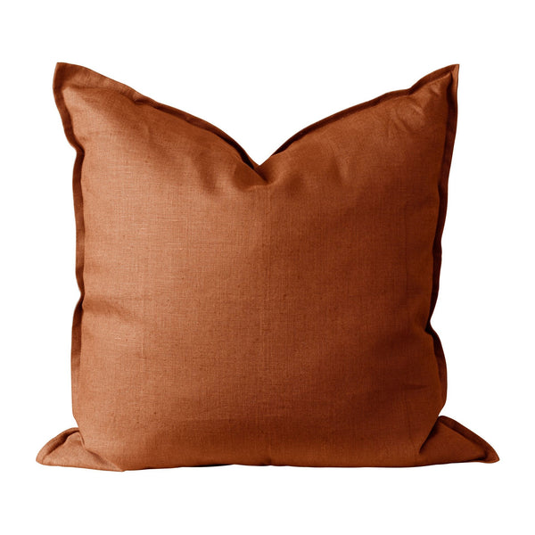 Cushion -  Washed Linen Crepon  in Havane  20”x20”