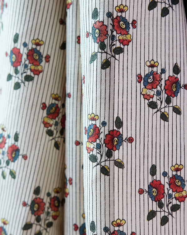 Linen Fabric - Boutonnière Multicolor 74 A - french.us