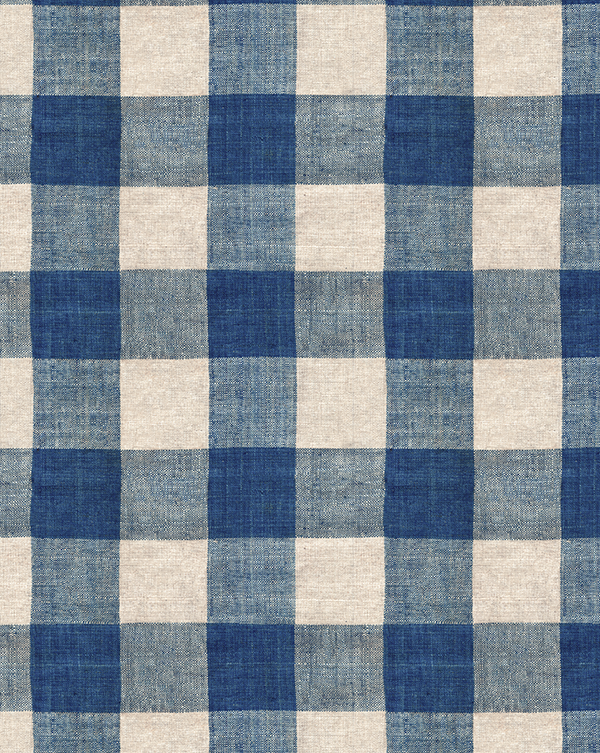Wallpaper Panel - Carreaux Indigo 84A