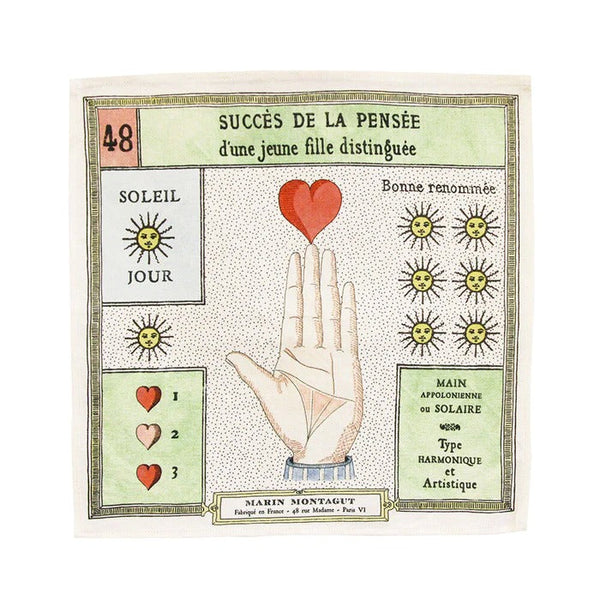 Hand Towel 15x15 in - COEUR SUR LA MAIN - french.us