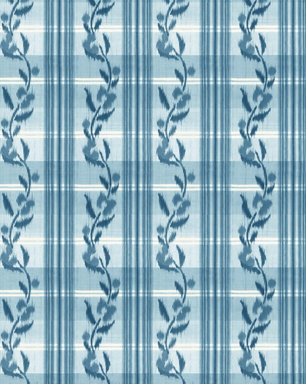 Wallpaper - 76 B Canut Blue Sample - french.us
