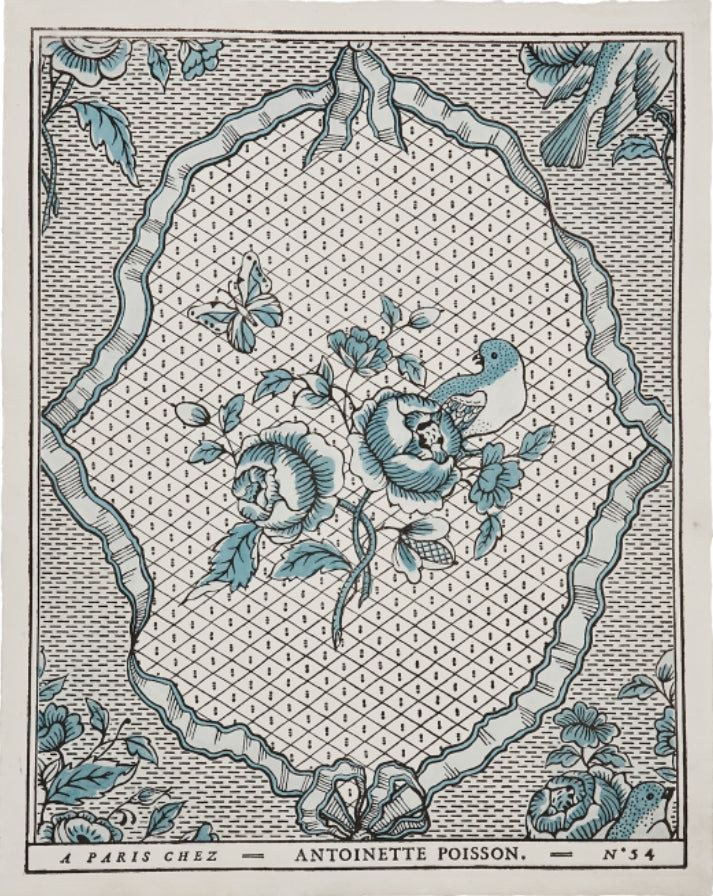 Domino Paper - Rubans and Oiseaux 54B - French inc