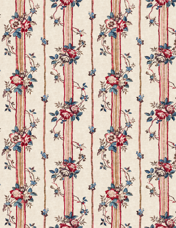 Linen Fabric- Rayures provençales 88