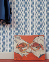Ikat 14A – French Textile-Inspired Pattern Wallpaper