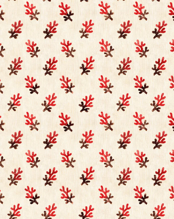 Linen Fabric - Corail 90A Sample
