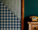 Wallpaper Indigo Checkered – Papier Peint Carreaux Indigo – 84A