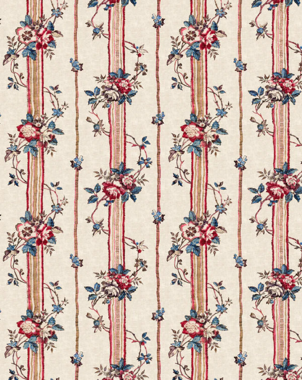 Linen Fabric - Rayures provençales 88A Sample