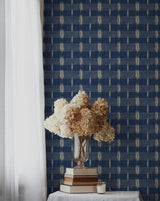 Wallpaper Indigo Flame – Papier Peint Flammé Indigo – 83A