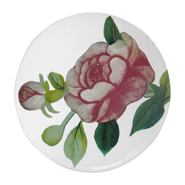 18th c Fan / Superb Rose Plate John Derian SSCJHN33