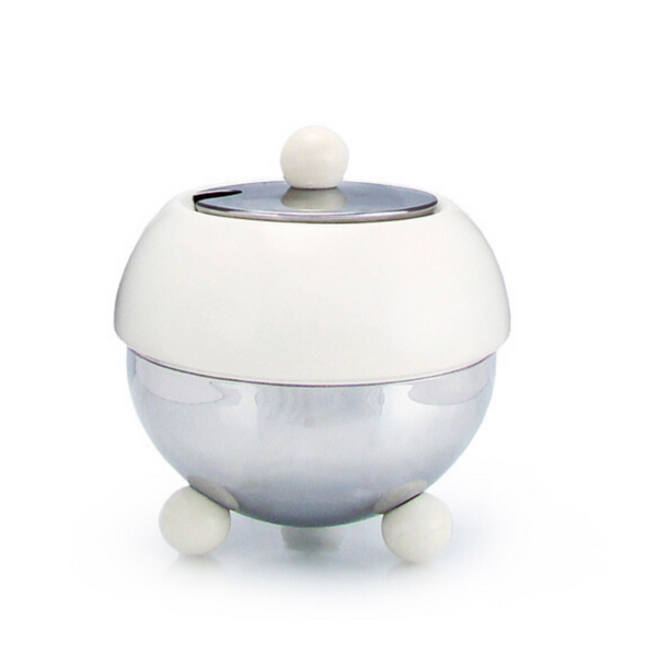 Sugar Bowl Art Deco White