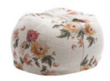 Pouf Bulle - Printed Wabi Sabi Linen Imperial Bouquet