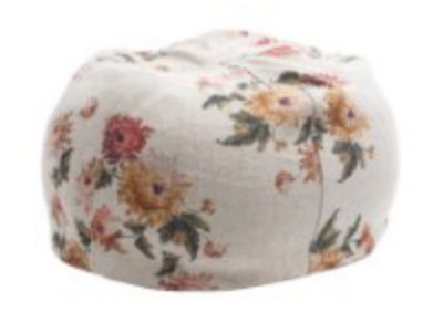 Pouf Bulle - Printed Wabi Sabi Linen Imperial Bouquet