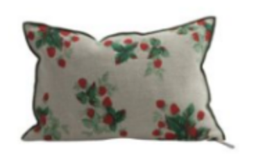 Cushion Vice Versa - Printed Wabi Sabi Linen Les Fraises