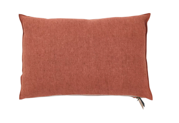 Washed Linen Crepon Pillowcase in Argile