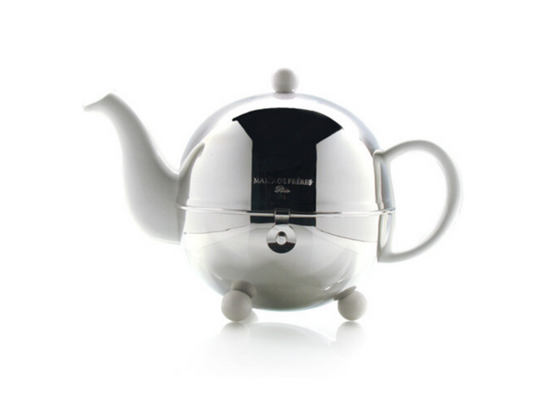 Teapot - Art Deco in White 0.6L (3 Cups)