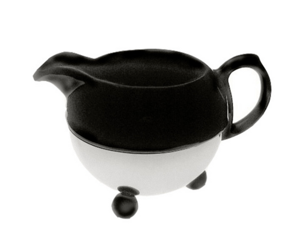 Milk Jug Art Deco Black