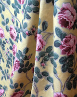 Roses Pompadour 75A – French Rococo Floral Linen Fabric