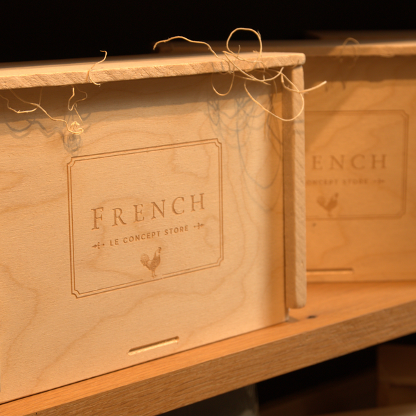 French Box Rectangular Wooden with Cover 10 x 10" - french.us 2