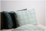 Cushion Stone Washed Jacquard Kilim Aqua 20x20 - french.us 3