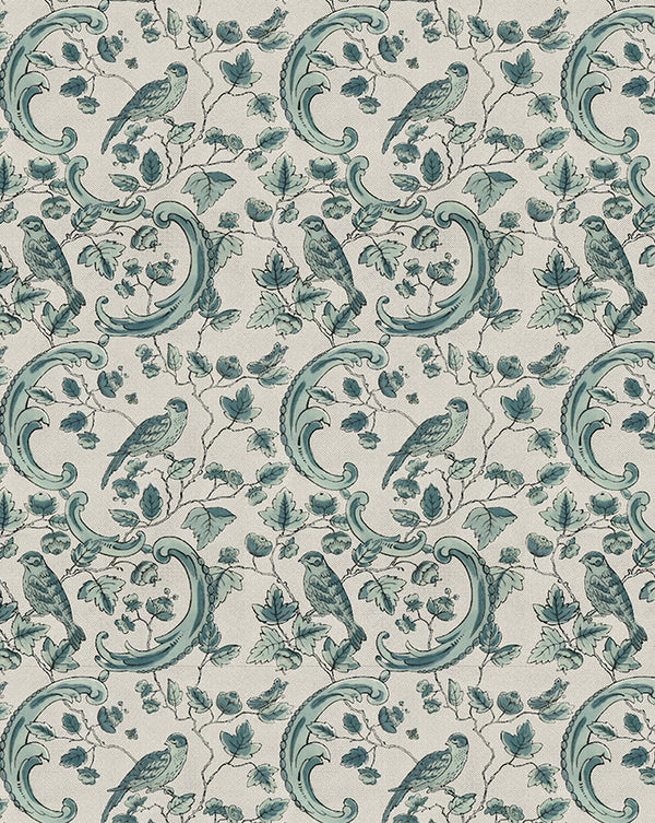 Wallpaper Panel - Oiseaux Blue 24A - French inc