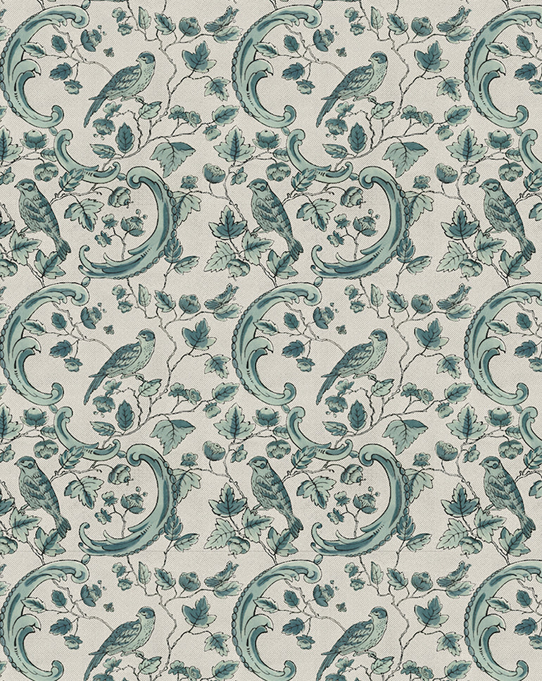 Wallpaper Panel - Oiseaux Blue 24A - French inc