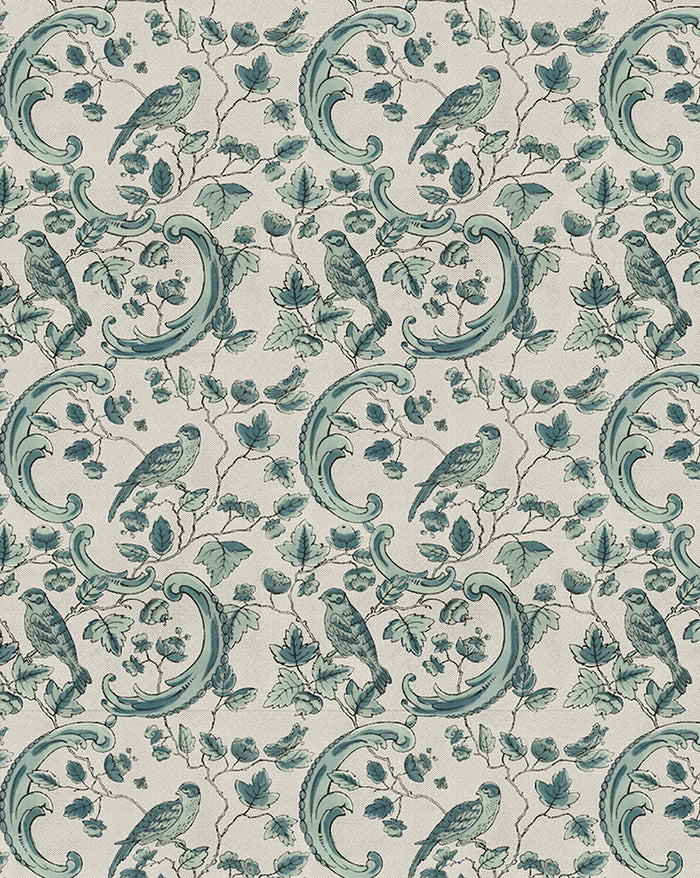 Wallpaper Panel - Oiseaux Blue 24A