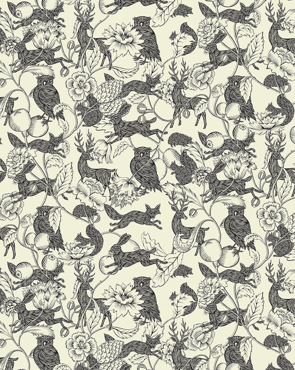 Wallpaper Panel -  Crepuscules B&W 52B - French inc