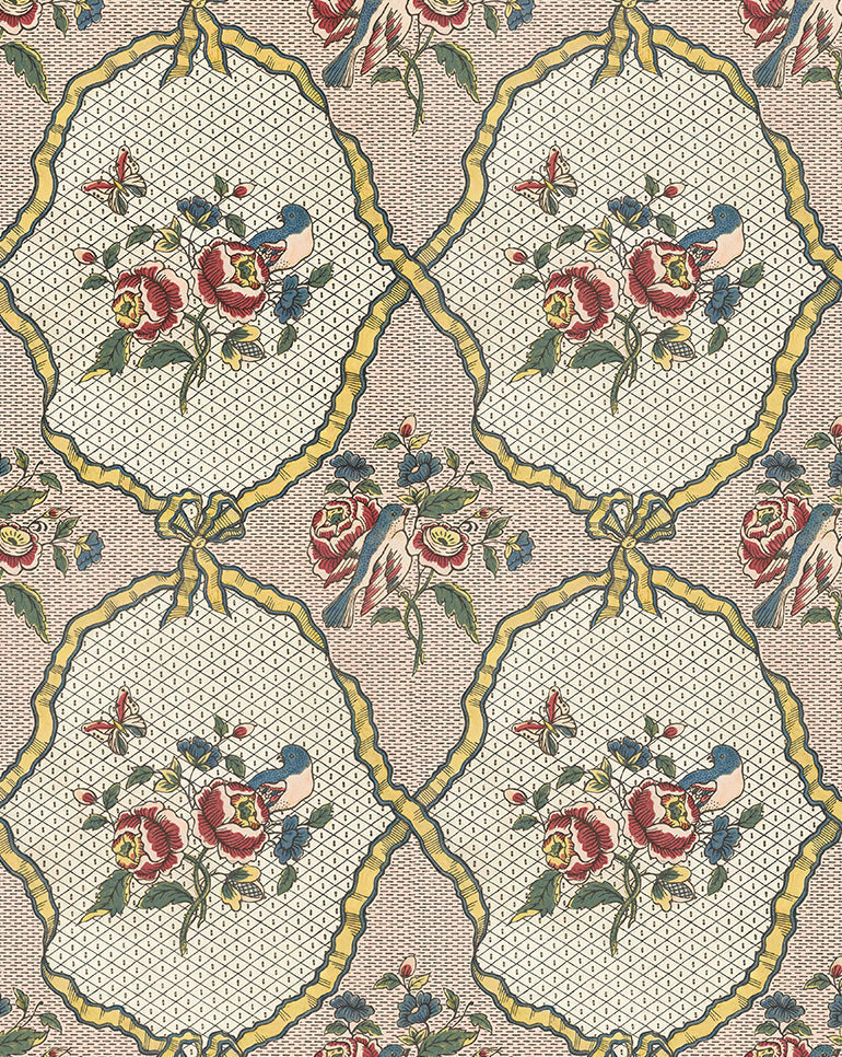 Wallpaper Sample "Rubans & Oiseaux"