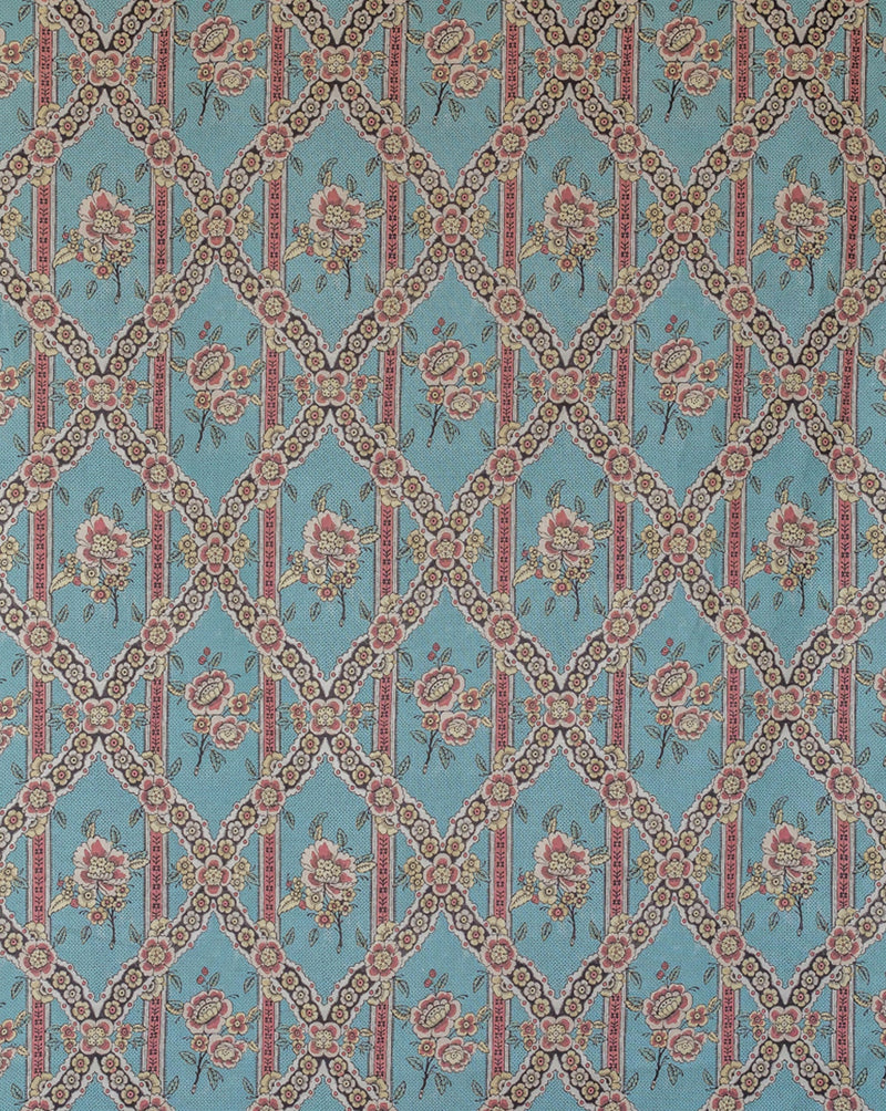 Linen Fabric - Guirlandes De Fleurs 1A - French inc