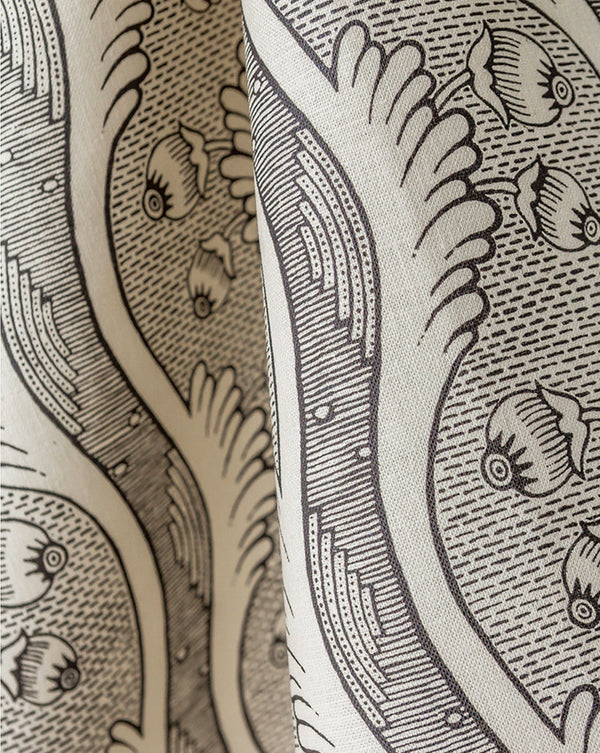 Linen Fabric - Grenades 2B - French inc
