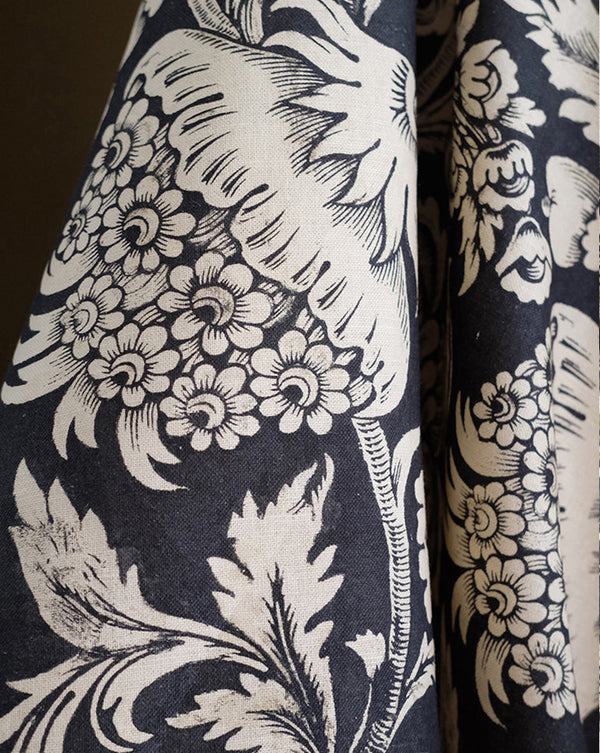 Linen Fabric - Grands Pavots 59C - French inc